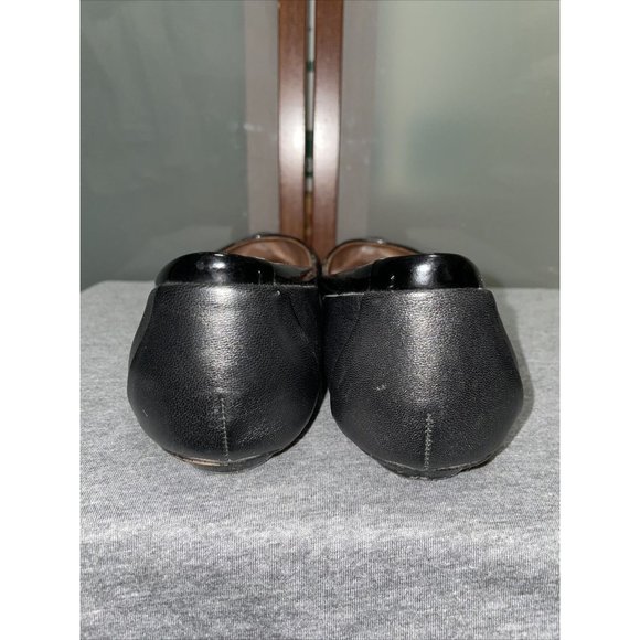 Corso Como Julia Womens Black Leather Slip On Pointed Ballet Shoe Flats Size 8M - Picture 5 of 8